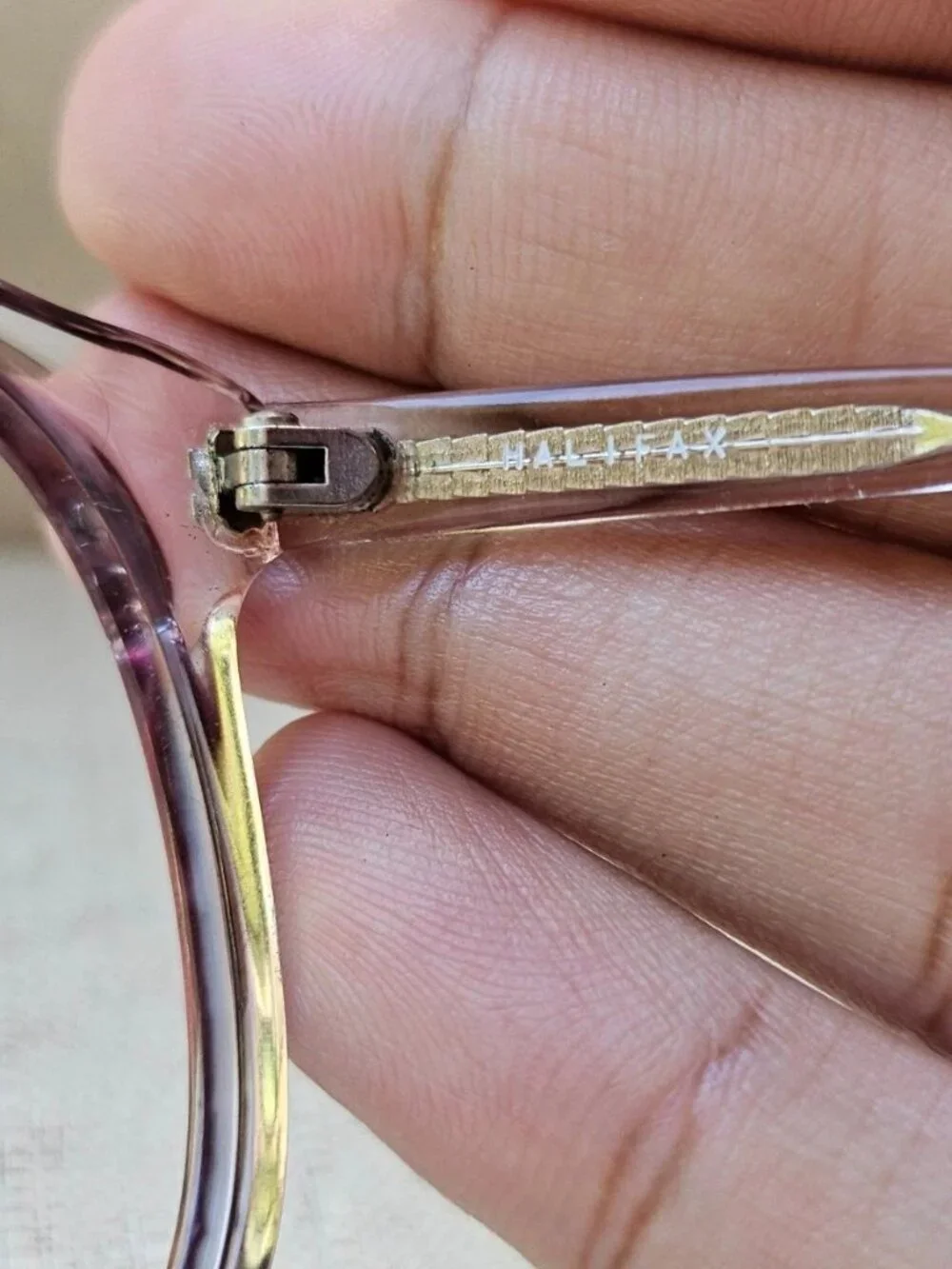 Vintage Halifax Women Eyeglasses Frame PEACH Eyewear Glasse Frame only